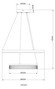Globo 48046H1 - Lampadario LED sospeso su cavo ZARA LED/30W/230V 3000K