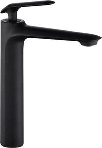 Rubinetto per acqua lavabo - Rubinetto per bagno - Uso quotidiano - Cartuccia in ceramica - Attacco standard - Nero Alto
