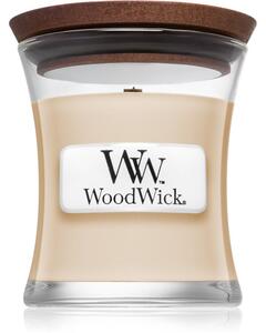 Woodwick Vanilla Bean candela profumata con stoppino in legno 85 g