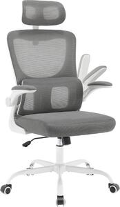 Sedia da ufficio ergonomica WOLTU, sedia da scrivania in tessuto a rete, regolabile in altezza: Grigio Colore: Grigio