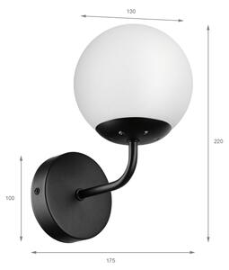 Brilagi - Lampada da parete MALIVA 1xE14/15W/230V nero/bianco