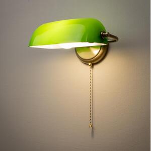Brilagi - Applique da parete BANK OFFICE 1xE27/60W/230V ottone/verde