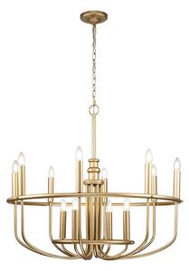 Kichler KL-CAPITOL-HILL12-PNBR-Lampadario a catena. CAPITOL HILL 12xE14/40W/230V oro