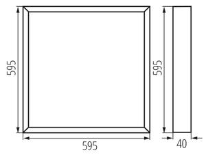 Kanlux 39230 - Pannello LED a montaggio superficiale BLINGO AIO LED/40W/230V 60x60 cm CRI 90
