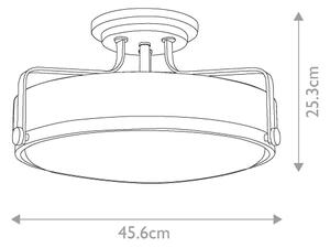 Hinkley HK-HARPER-SFM-CM - Lampadario a plafone HARPER 3xE27/60W/230V cromo lucido