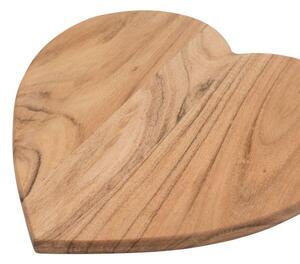 Côté Table Tagliere in legno di Acacia a forma di Cuore 28x28 cm