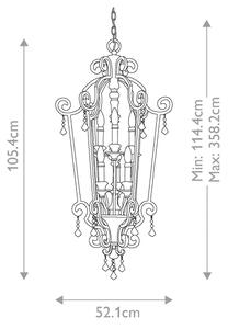 Quoizel QZ-MARQUETTE6-B - Lampadario a sospensione con catena MARQUETTE 6xE14/60W/230V bronzo