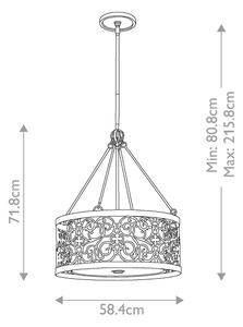 Feiss FE-ARABESQUE4 - Lampadario a stelo ARABESQUE 4xE27/60W/230V dorato