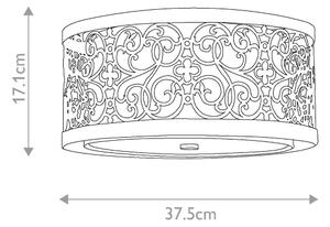 Feiss FE-ARABESQUE-F - Plafoniera ARABESQUE 2xE27/40W/230V dorata