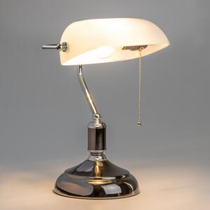 Brilagi - Lampada da scrivania BANK OFFICE 1xE27/60W/230V nero/argento/bianco
