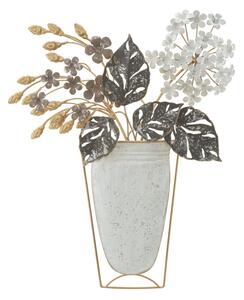Pannello Vase 45,5x7,5x53 cm in Ferro Multicolor