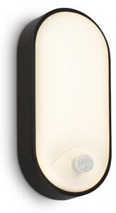 Brilo - Lampada da parete LED per esterni con sensore di movimento LED/12W/230V IP65 nera
