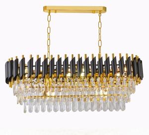 Brilagi - Lampadario a catena ECLIPSE 10xE14/10W/230V 78x28 cm nero/oro
