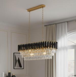 Brilagi - Lampadario a catena ECLIPSE 10xE14/10W/230V 78x28 cm nero/oro