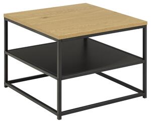 Tavolino Gila 55x55x42cm, 1 ripiano, decoro rovere