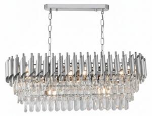Brilagi - Lampadario a catena ECLIPSE 10xE14/10W/230V 78x28 cm argento