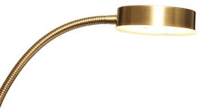 Lampada da terra LED con dimmer NORA LED/25W/230V 2200/3000/4000K + LED/5W 3000K oro + telecomando