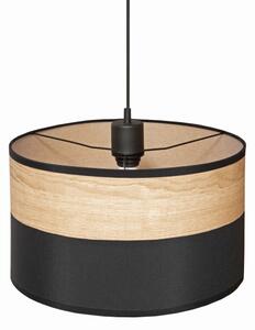 Lampada a sospensione su cavo ALBA 1xE27/15W/230V diam. 25 cm nero/marrone
