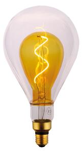 Lampadina LED, Glass in glass, E27, pera, dorato, luce calda, 4W=180LM (equiv 4 W), 360° dimmerabile, ON