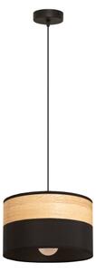 Lampada a sospensione con cavo ALBA 1xE27/15W/230V diam. 25 cm nero/marrone
