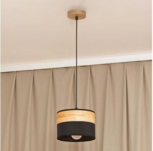 Lampadario a sospensione con cavo ALBA 1xE27/15W/230V diam. 20 cm nero/marrone