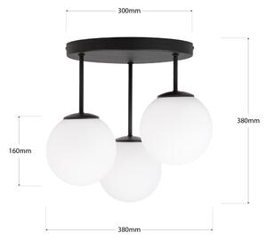 Lampadario a plafone MOONLIGHT 3xE27/15W/230V nero
