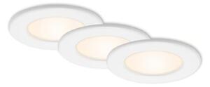 Set da 3 faretti da incasso per bagno LED/6W/230V 3000K IP44 bianco