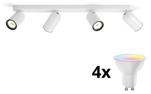 Philips - LED RGBW Plafoniera dimmerabile con 4 faretti GU10/4,8W/230V3000K bianco + telecomando