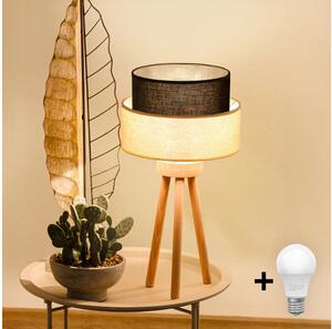 Brilagi - Lampada da tavolo LED BOHO STYLE 1xE27/15W/230V crema/marrone