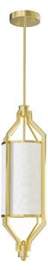 Open Design OR85860 - Lampadario a sospensione su asta ZUNDO 1xE27/15W/230V ottone/bianco