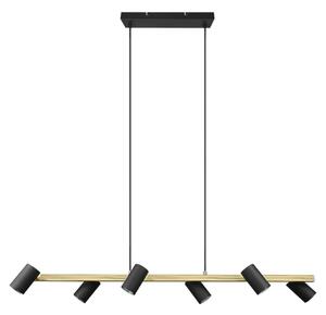 Trio - Lampadario a sospensione con cavo MARLEY 6xGU10/35W/230V nero/oro