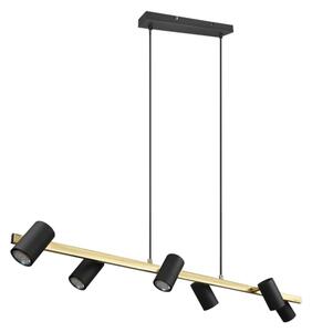 Trio - Lampadario a sospensione con cavo MARLEY 6xGU10/35W/230V nero/oro