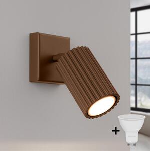 Brilagi - Faretto da parete LED CRESTO 1xGU10/10W/230V marrone