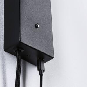 Paulmann Hulda USB spot LED parete 3-step-dim nero