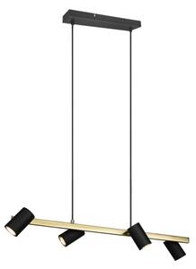 Trio - Lampadario a cavo MARLEY 4x GU10/35W/230V nero/oro