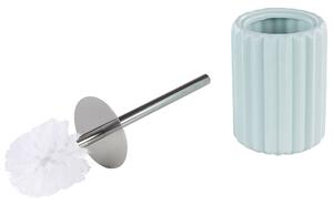 Set di accessori per il bagno Dispenser di sapone vintage in ceramica azzurro bicchiere per scopino Beliani