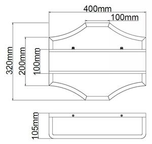Open Design OR84832 - Applique da parete GERDO 2xE14/12W/230V oro/bianco