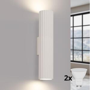 Brilagi - Applique LED CRESTO 2xGU10/10W/230V 30 cm crema
