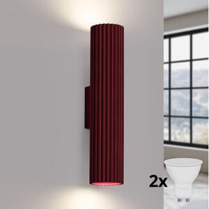 Brilagi - Applique LED CRESTO 2xGU10/10W/230V 30 cm bordeaux
