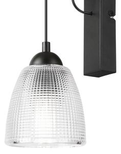 Lampada da parete LEANDRA 1xE27/15W/230V rovere/nero