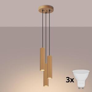 Brilagi - Lampadario LED su cavo CRESTO 3xGU10/10W/230V oro