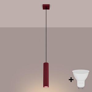 Brilagi - Lampadario LED a sospensione con cavo CRESTO 1xGU10/10W/230V bordeaux