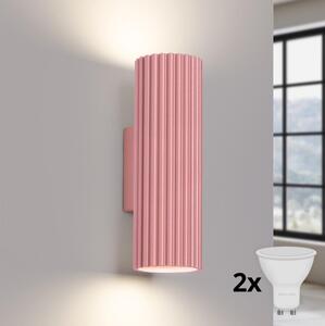 Brilagi - Applique LED CRESTO 2xGU10/10W/230V 20 cm rosa