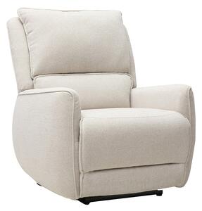 Poltrona relax elettrica in tessuto effetto velluto strutturato beige RACHEL
