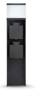 Brilagi - Lampada da esterno con 2 prese SCHUKO, 1x G9/11W/230V, IP44, nera