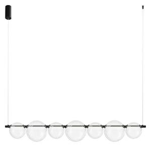 Lampadario LED a cavo ATOLA LED/19W/230V nero/trasparente