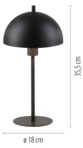 Schöner Wohnen 11726-18 - Lampada da tavolo ALI 1xE14/15W/230V nera