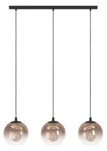 Eglo 901924 - Lampadario a cavo ARISCANI 3xE27/60W/230V nero/beige/fumé