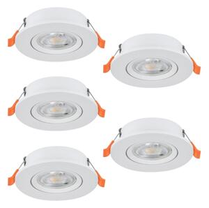 Eglo 902263 - Set da 5 faretti da incasso a LED BARRANCO LED/4,8W/230V bianco