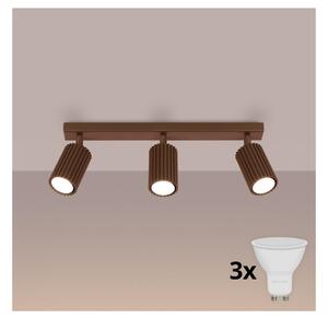Brilagi - Faretto LED CRESTO 3xGU10/10W/230V marrone